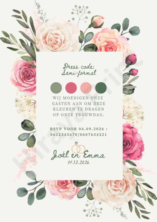 Pretty Rosey Invitation